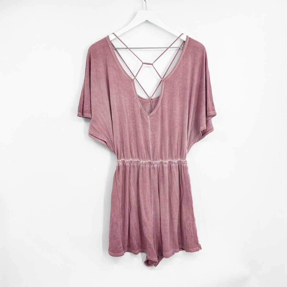 American Eagle Outfitters Pink Soft Romper Dress SZ XS - Picture 5 of 5